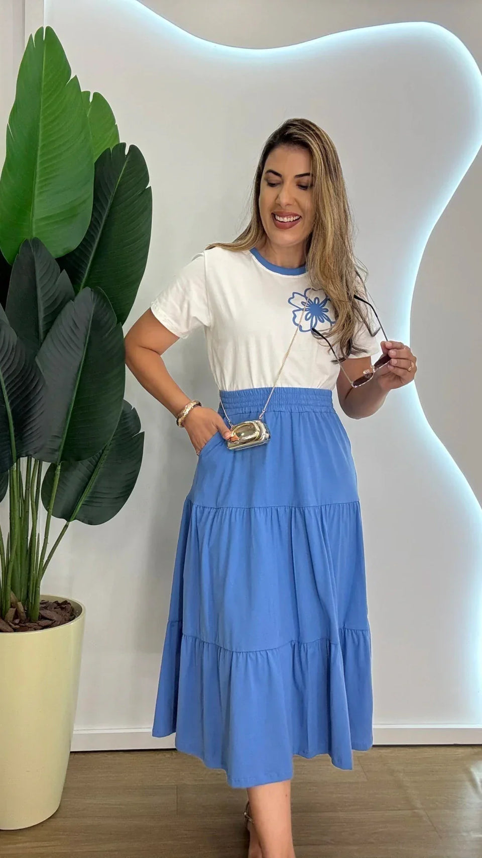 Conjunto Dona Azul Claro