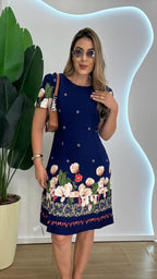 Vestido Penélope Floral Azul